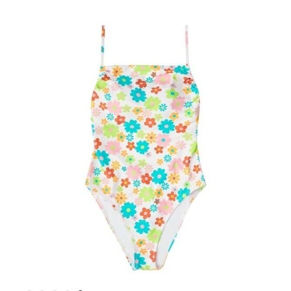 NINETY NINE Degrees 90’s Y2K Ditzy Floral One Piece Open Back Swimsuit Small - Picture 6 of 10